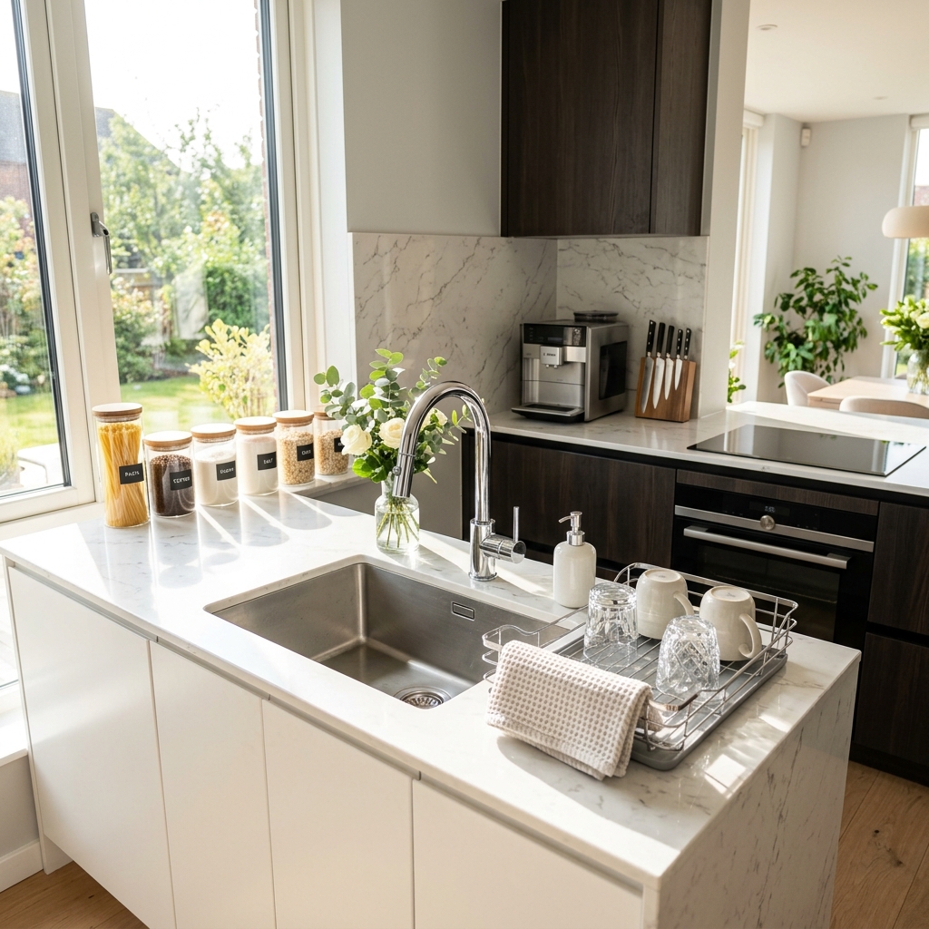 Clean kitchen counter by My Clean Home